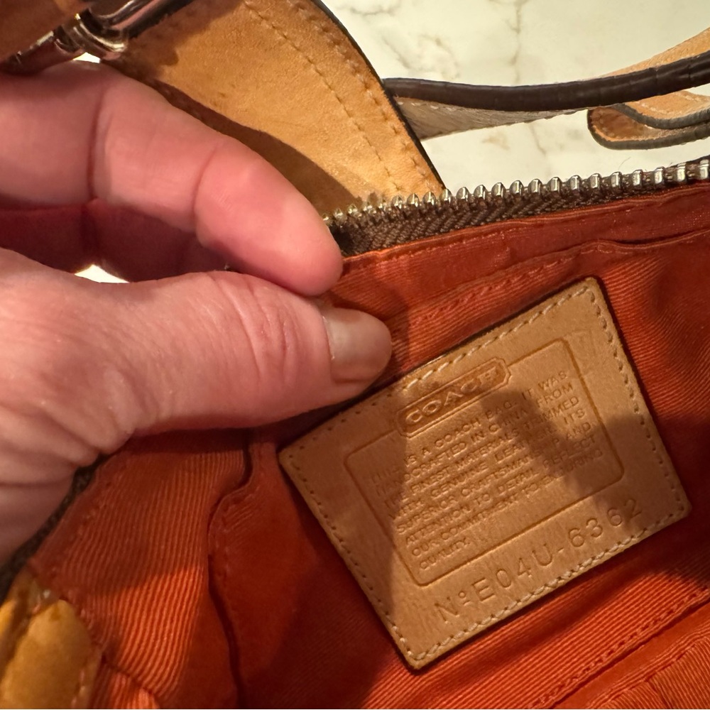 Coach Signature Canvas Mini Shoulder Bag in Brown and Tan - Picture 10 of 10